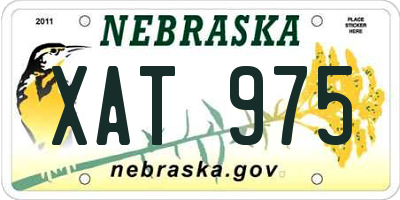 NE license plate XAT975