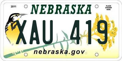 NE license plate XAU419