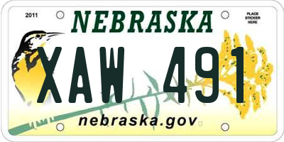 NE license plate XAW491