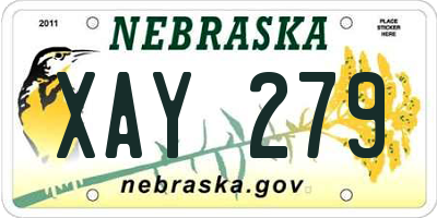 NE license plate XAY279