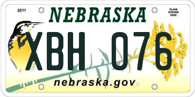 NE license plate XBH076