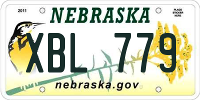 NE license plate XBL779
