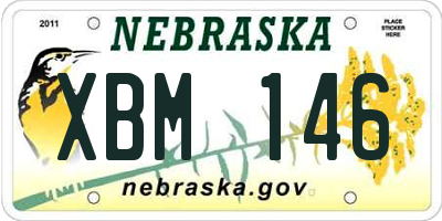 NE license plate XBM146