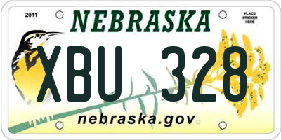 NE license plate XBU328