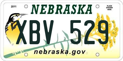 NE license plate XBV529