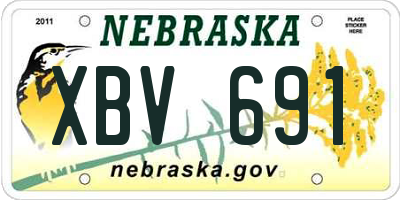 NE license plate XBV691