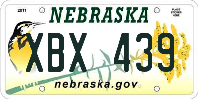 NE license plate XBX439