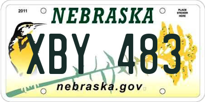 NE license plate XBY483