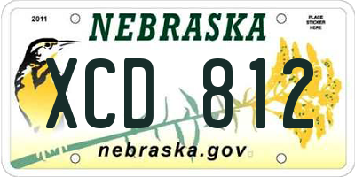 NE license plate XCD812