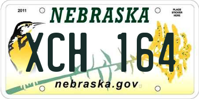 NE license plate XCH164