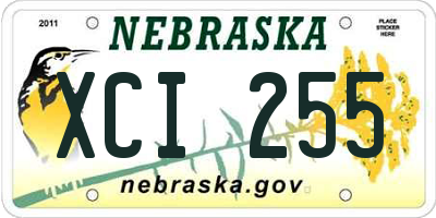 NE license plate XCI255