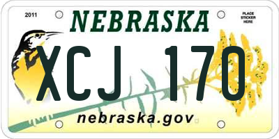 NE license plate XCJ170
