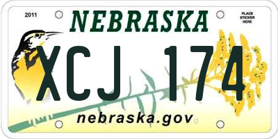 NE license plate XCJ174