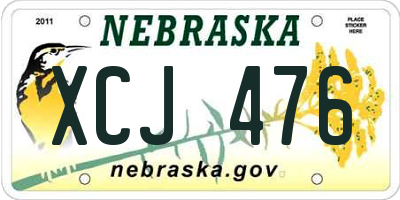 NE license plate XCJ476