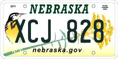 NE license plate XCJ828