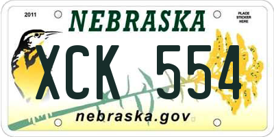 NE license plate XCK554