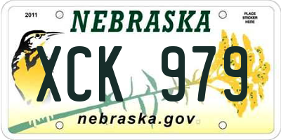 NE license plate XCK979