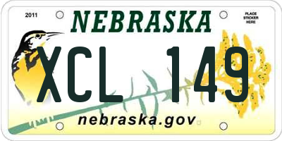 NE license plate XCL149