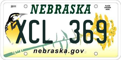 NE license plate XCL369