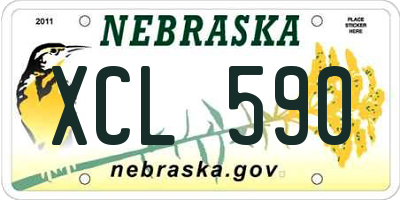 NE license plate XCL590