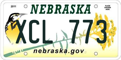 NE license plate XCL773