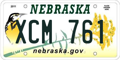 NE license plate XCM761