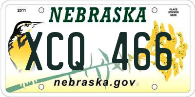 NE license plate XCQ466
