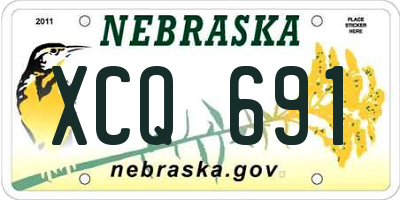 NE license plate XCQ691