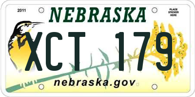 NE license plate XCT179