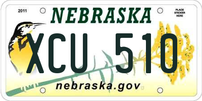 NE license plate XCU510