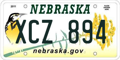 NE license plate XCZ894