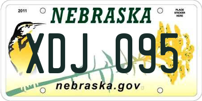 NE license plate XDJ095