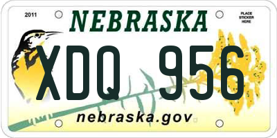 NE license plate XDQ956