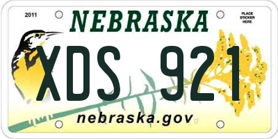 NE license plate XDS921