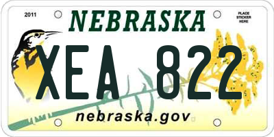 NE license plate XEA822