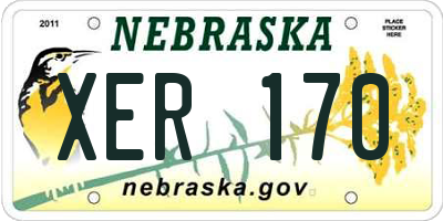 NE license plate XER170