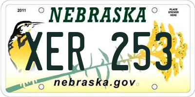 NE license plate XER253