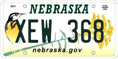NE license plate XEW368