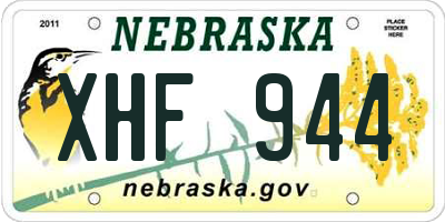 NE license plate XHF944