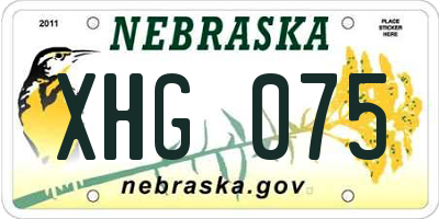 NE license plate XHG075