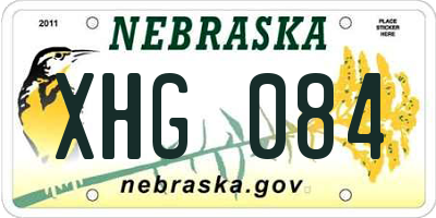 NE license plate XHG084