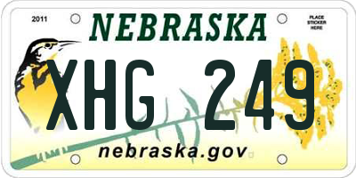 NE license plate XHG249