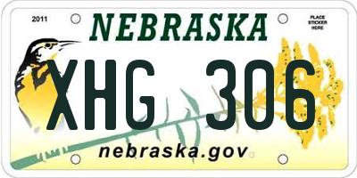 NE license plate XHG306