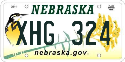 NE license plate XHG324