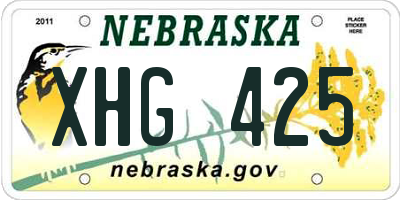 NE license plate XHG425