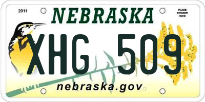 NE license plate XHG509