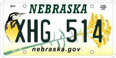 NE license plate XHG514