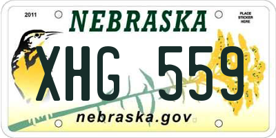 NE license plate XHG559