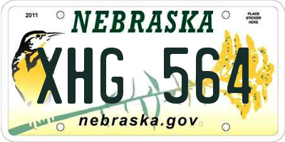 NE license plate XHG564