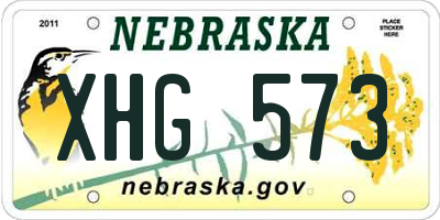 NE license plate XHG573
